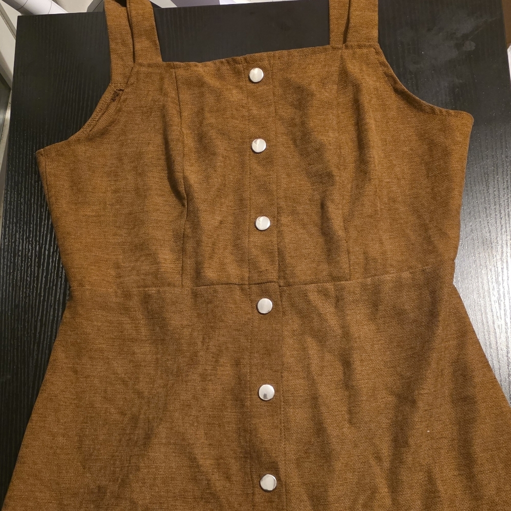 ROMWE Brown Casual Dress